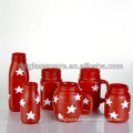HOT sale Mason Jar Shape Colored glass vase wholesale